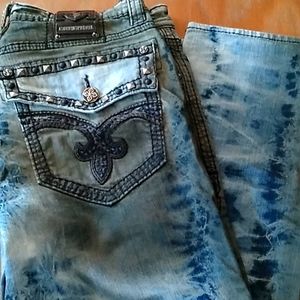 Men's Rock Revival Jeans, Size 38, really can't explain the color 😳